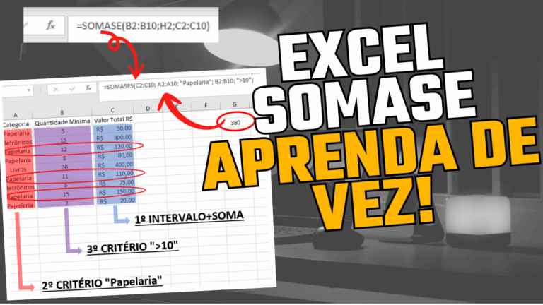 Leia mais sobre o artigo Excel SOMASE: Pare de Somar Manualmente — Use Isso e Ganhe Tempo